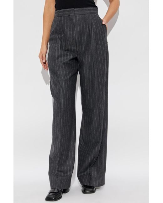 Sportmax Gray Belgio Striped Tailored Trousers