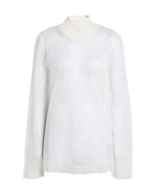 Maison Margiela White Plain Colour Turtlenecks