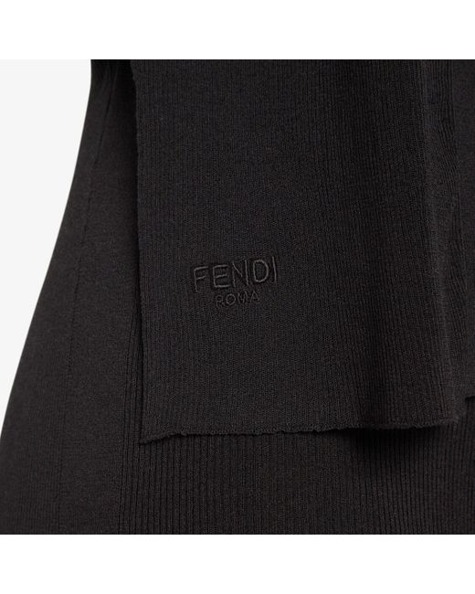 Fendi Black Cotton And Silk Top