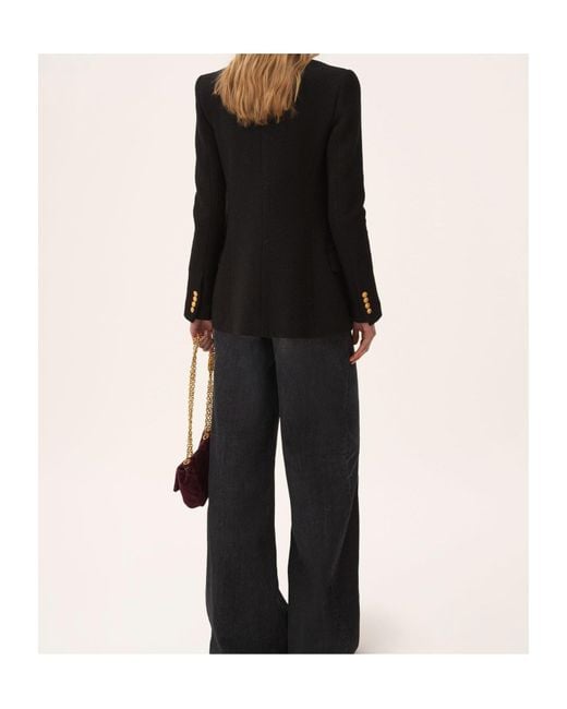 Chloé Black Chloé Double-Breasted Buttoned Blazer