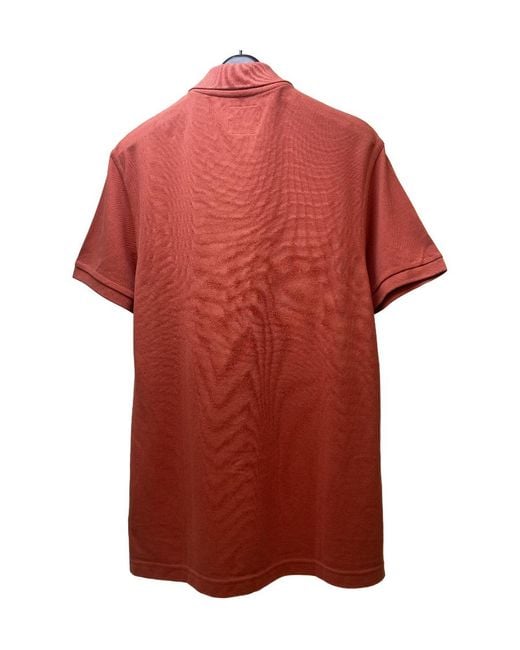 Armani Collezioni Red Logo Lapel Polo Shirt for men