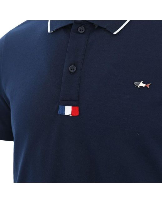 Paul & Shark Blue Logo Details Polo Shirt for men