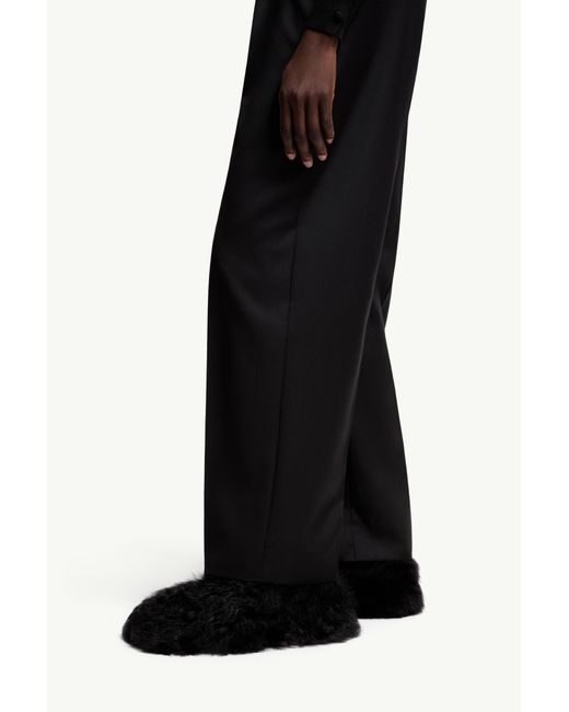 Moncler Black Wool Gabardine Tailored Trousers