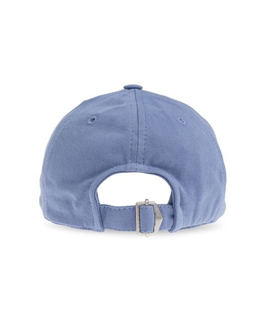 Isabel Marant Blue Tomas Logo Embroidered Baseball Cap