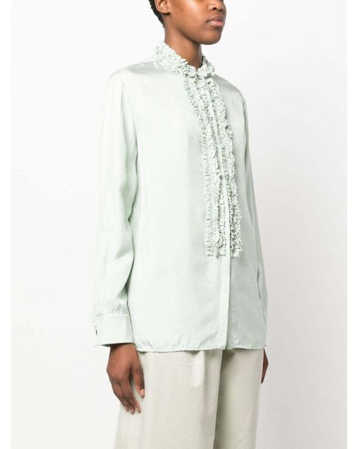 Jil Sander Multicolor Ruffle-Trim Blouse