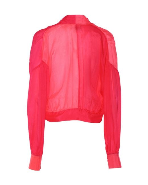 Forte_forte Red Strapped Shirt