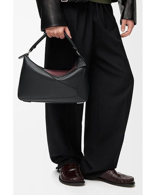 Loewe Black X Albers Large Puzzle Bag