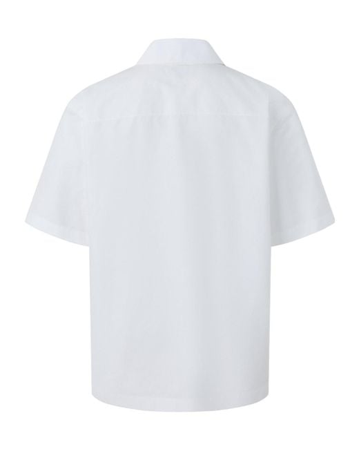 Bottega Veneta White Minimalist Short-Sleeve Shirt for men