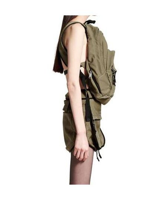 Balenciaga Green Bag Zip Detailed Mini Skirt