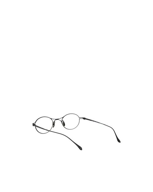 Giorgio Armani White Oval Frame Glasses for men