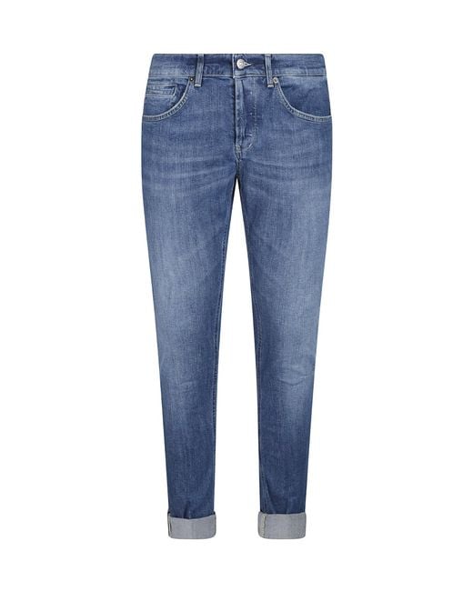 Dondup Blue Belt Loop Jeans for men