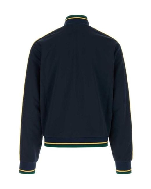 Casablanca Blue Logo-Patch Mesh-Panel Track Jacket for men