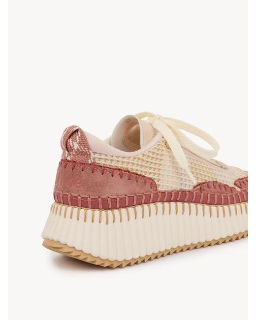 Chloé Pink Chloé Nama Sneakers