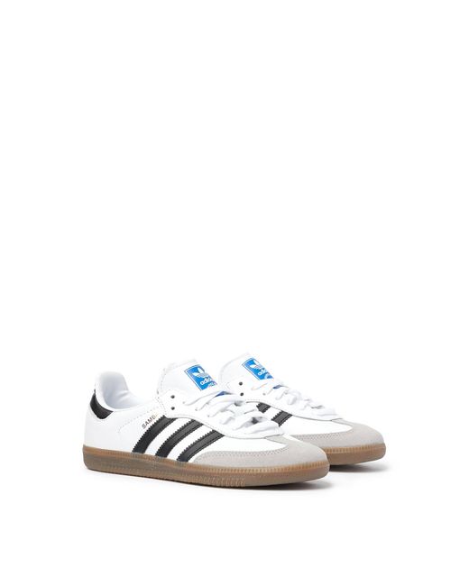 Adidas Originals White Samba Og Low-Top Sneakers