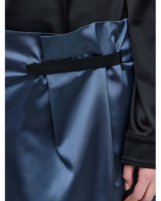 J.W. Anderson Blue Satin Mini Skirt
