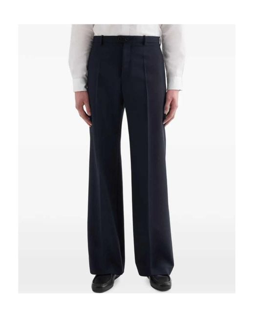 Jil Sander Blue Straight Leg Trousers for men