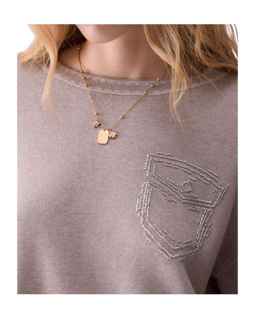 Liu Jo Multicolor Sweater With Stitching