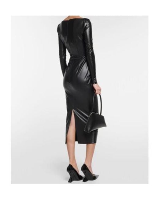 Alex Perry Black Blade Sweetheart Midi Dress
