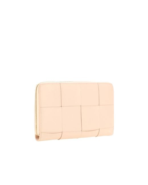 Bottega Veneta Natural Cassette Leather Wallet