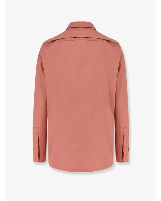 Rick Owens Pink Long Sleeve Shirt for men
