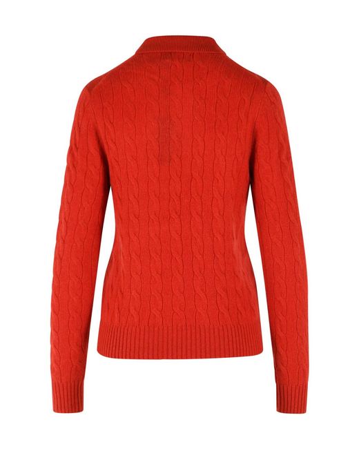 Polo Ralph Lauren Logo Embroidered Knitted Polo Shirt