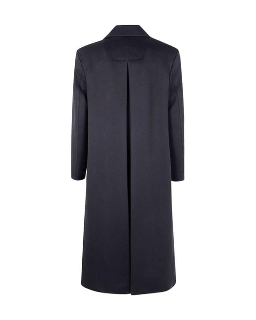 Tom Ford Blue Double-Breasted Long Coat for men