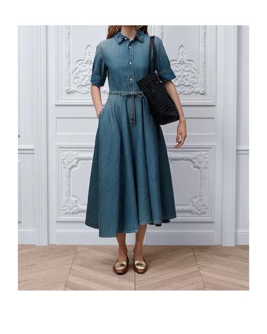 Dior Blue Shirt Dress