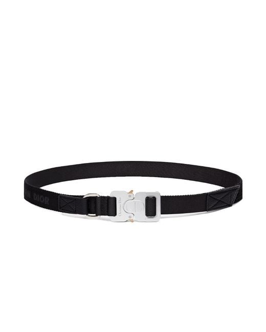 Dior Black Logo Nylon Belt for men
