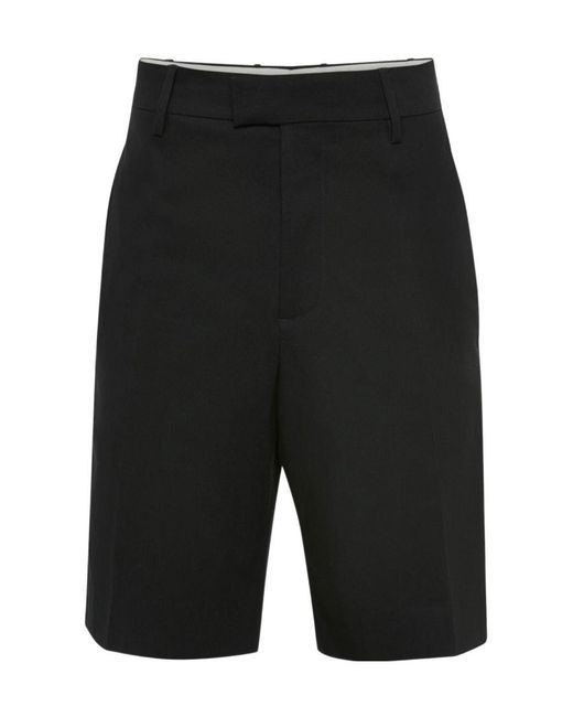 McQueen Black Tailored Knee Length Bermuda Shorts for men