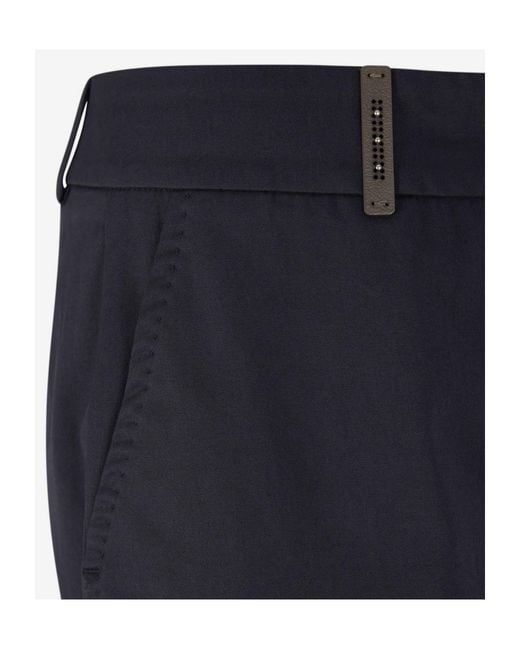 Peserico Blue Straight-Leg Tailored Trousers