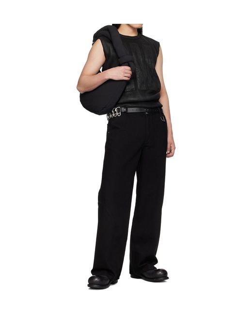 HELIOT EMIL Black Attache Shoulder Bag for men