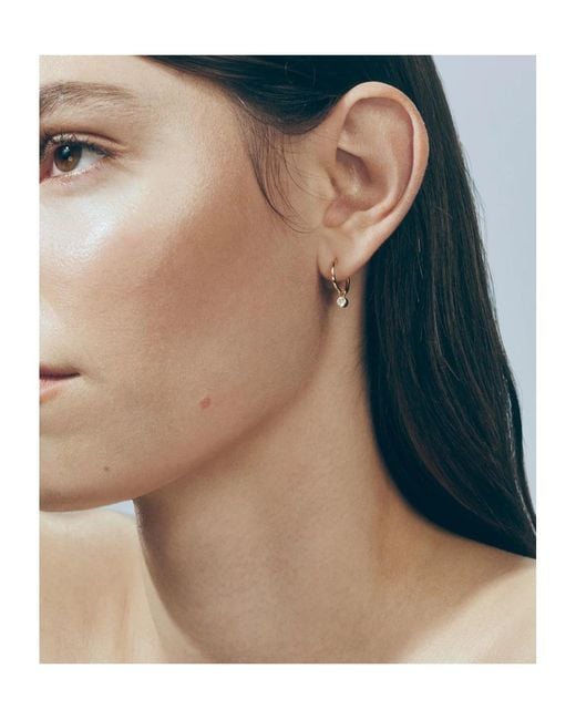 Sophie Bille Brahe Metallic Lily Petit Diamant Single Diamond Earring