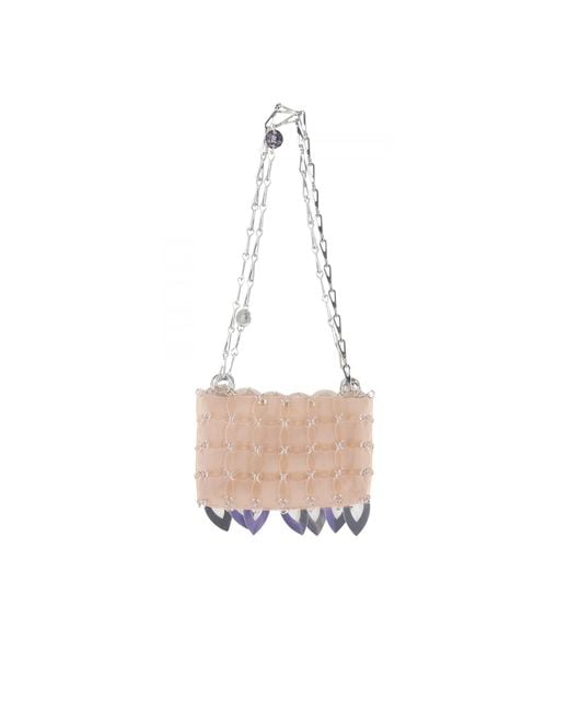 Rabanne White Rabanne Embellished Shoulder Bag