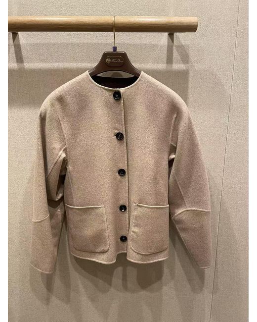 Loro Piana Natural Round-Collar Casual Jacket