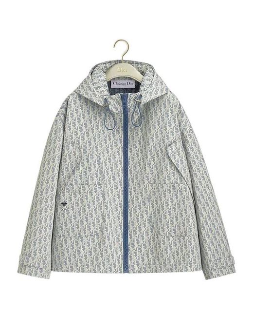 Dior Gray Long-Sleeved Hooded Jacket