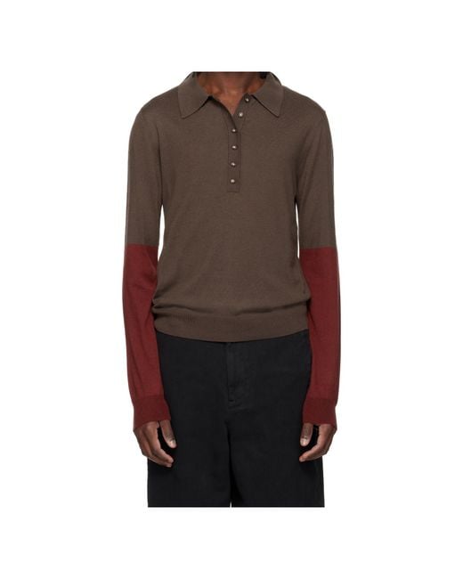 Entire studios Multicolor Split Sleeve Polo for men