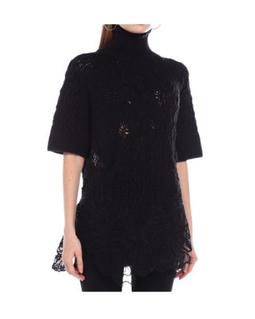 Ermanno Scervino Black Wool Blend Knitted Top