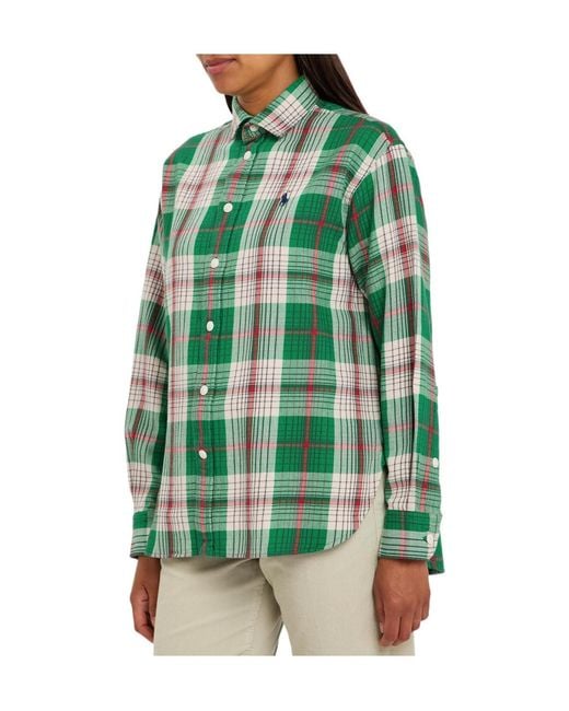 Polo Ralph Lauren Green Plaid Cotton Shirt