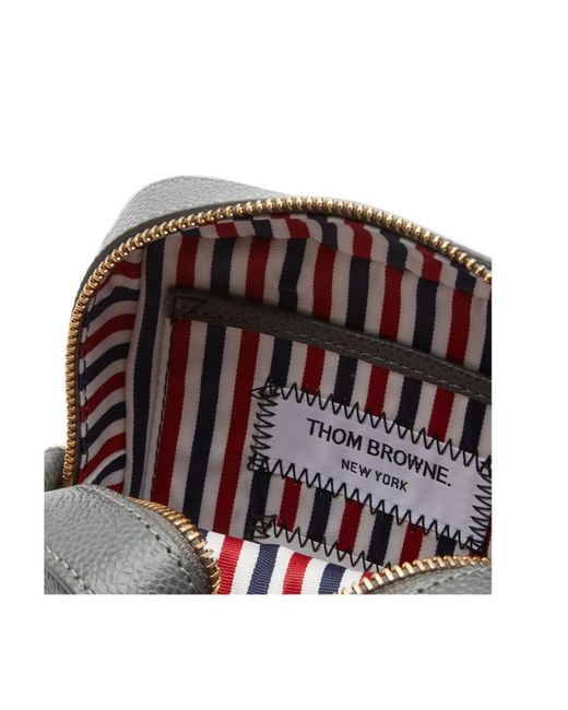 Thom Browne Gray Logo Shoulder Bag for men