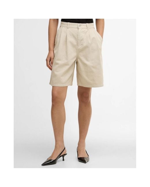 Barbour Natural Logo Patch Shorts
