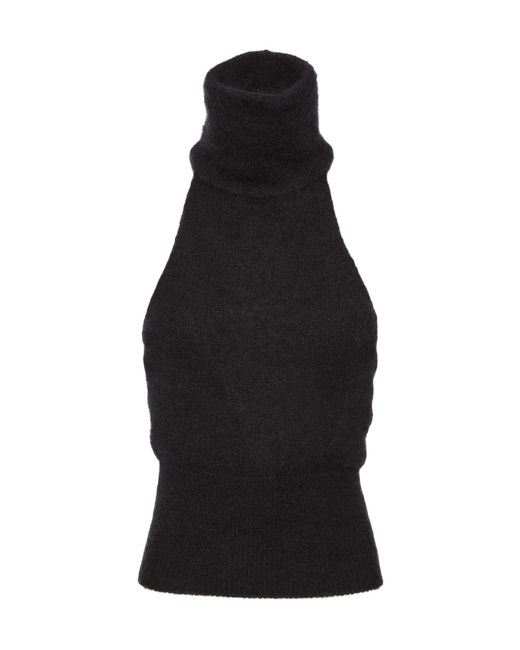 Magda Butrym Black High-Neck Top