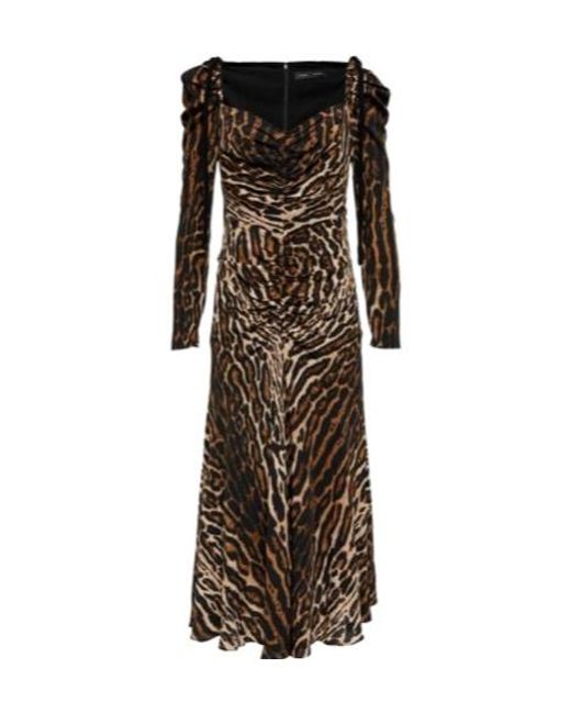Proenza Schouler Natural Leopard-Print Midi Dress