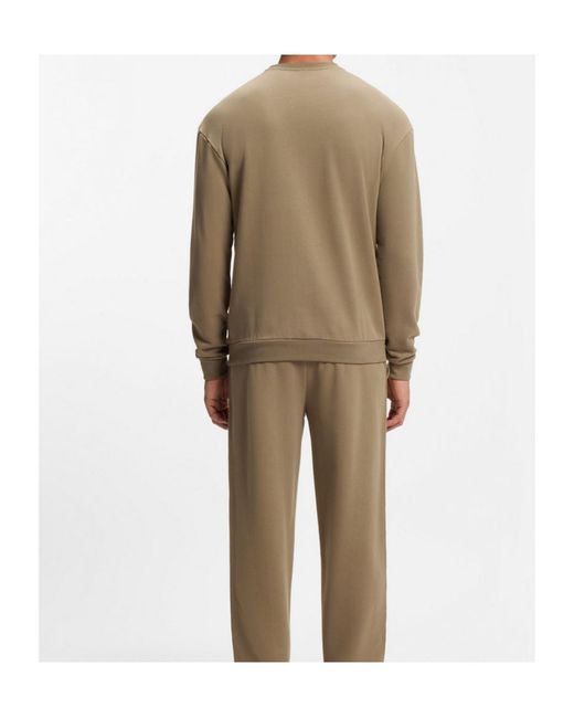 Boss Natural Logo-Embroidered Sweatshirt for men