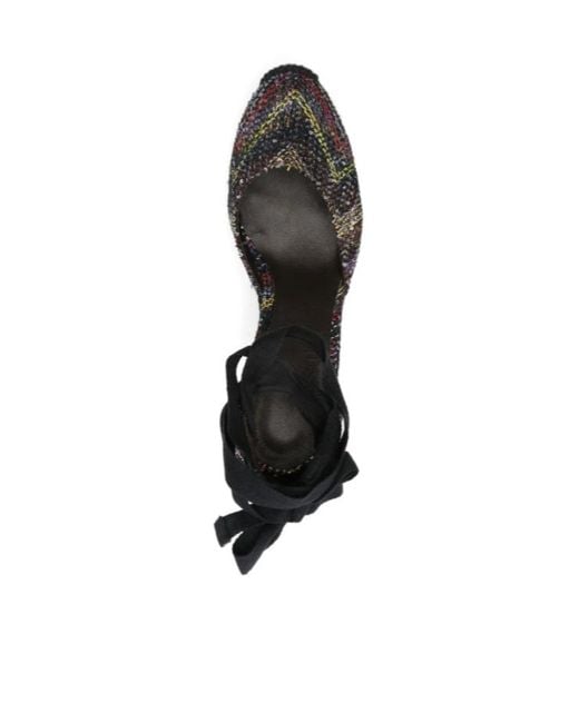 Missoni Black Sequin-Embellished Heeled Espadrilles
