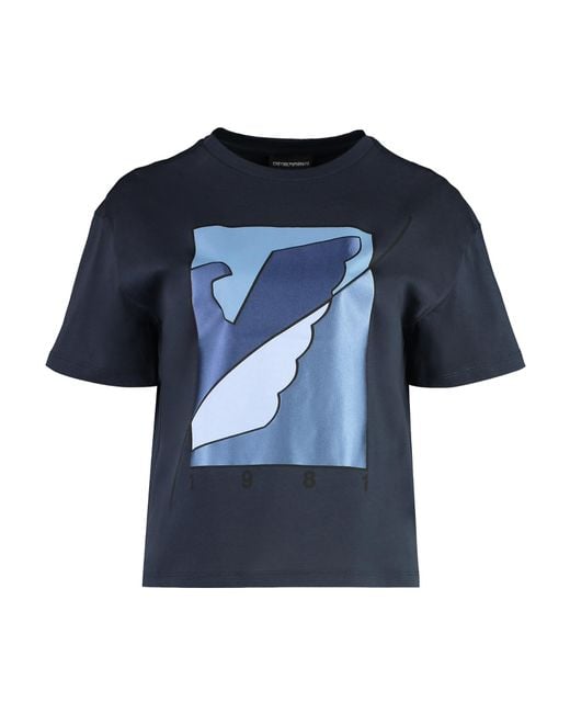 Emporio Armani Blue Item O-Neck Short-Sleeved T-Shirt