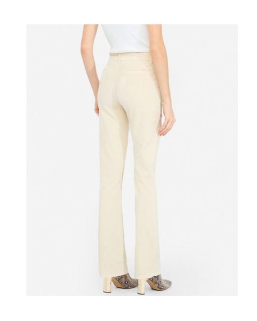 Liu Jo White Velvet Bootcut Trousers