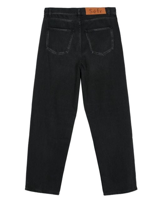 Séfr Black Wide Cut Jeans for men