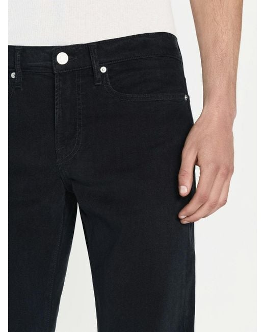 FRAME Black L'Homme Slim Brushed Twill Jeans for men