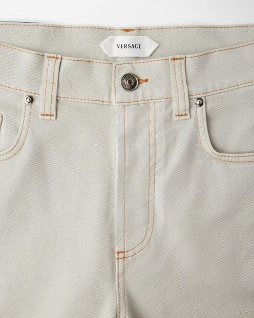 Versace Gray Slightly Tapered Jeans for men