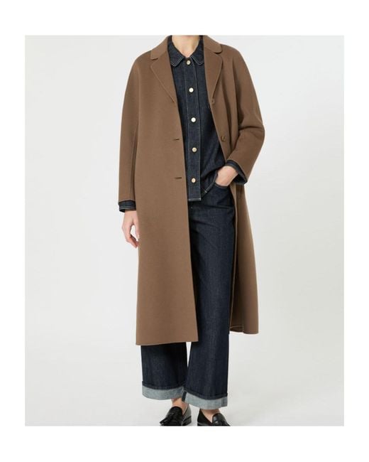 Max Mara Brown Flared Coat